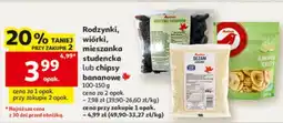 Auchan Rodzynki, wiórki, mieszanka studencka lub chipsy bananowe oferta