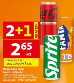 Auchan Napój Coca-Cola, Fanta lub Sprite oferta
