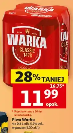 Auchan Piwo Warka Classic 1478 oferta