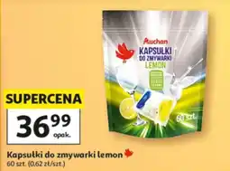 Auchan Kapsułki do zmywarki lemon oferta