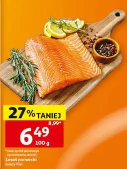 Auchan Łosoś norweski świeży filet oferta