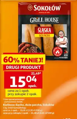 Auchan Kiełbasa śląska, duża paczka, Sokołów oferta