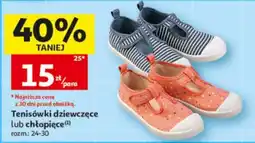 Auchan Tenisówki dziewczęce lub chłopięce oferta