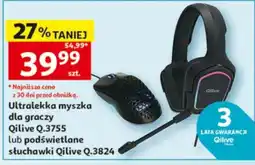 Auchan Ultralekka myszka dla graczy Qilive Q.3755 lub podświetlane słuchawki Qilive Q.3824 oferta