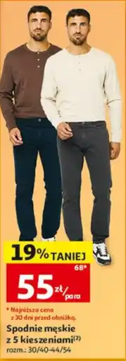 Auchan Spodnie męskie z 5 kieszeniami oferta