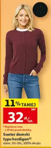 Auchan Sweter damski typu kardigan oferta