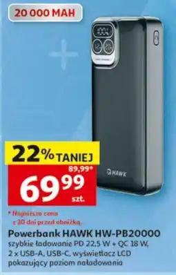 Auchan Powerbank HAWK HW-PB20000 oferta