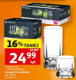 Auchan Komplet 6 szklanek oferta