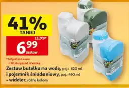 Auchan Zestaw butelka na wodę i pojemnik śniadaniowy oferta