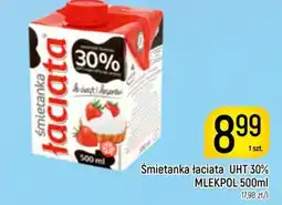 Delikatesy Piotruś Pan Śmietanka Łaciata UHT 30% MLEKPOL oferta