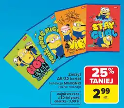 Carrefour Zeszyt A5/32 kartki kolekcja MINIONKI oferta