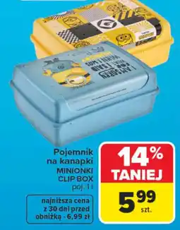 Carrefour Pojemnik na kanapki MINIONKI CLIP BOX oferta