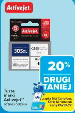 Carrefour Tusze marki Activejet** różne rodzaje oferta