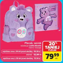 Carrefour Plecak, worek kolekcja CARE BEARS oferta