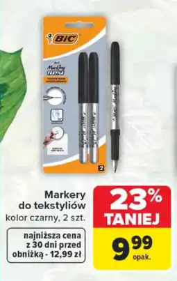 Carrefour Markery do tekstyliów kolor czarny oferta