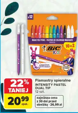 Carrefour Flamastry spieralne INTENSITY PASTEL DUAL TIP oferta