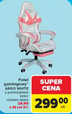 Carrefour Fotel gamingowy ARGO WHITE oferta