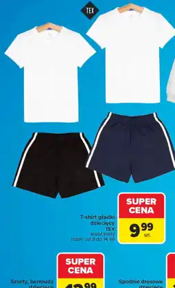 Carrefour T-shirt gładki dziecięcy TEX oferta
