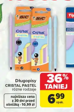 Carrefour Długopisy CRISTAL PASTEL oferta
