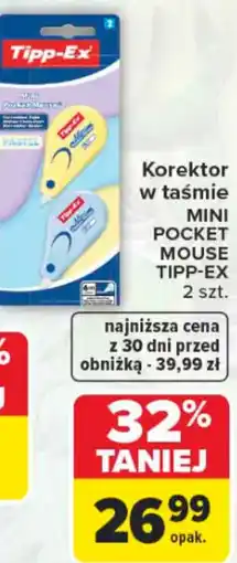 Carrefour Korektor w taśmie mini pocket mouse tipp-ex oferta