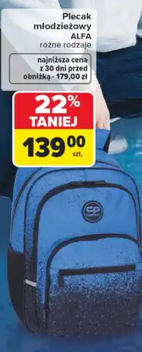 Carrefour Plecak młodzieżowy alfa oferta