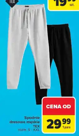Carrefour Spodnie dresowe męskie TEX oferta