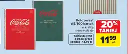 Carrefour Kołozeszyt A5/100 kartek oferta