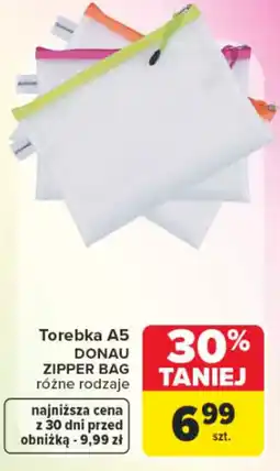 Carrefour Torebka A5 DONAU ZIPPER BAG oferta