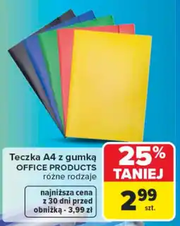 Carrefour Teczka a4 z gumką office products oferta