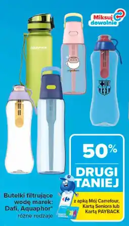 Carrefour Butelki filtrujące wodę marki: Dafi, Aquaphor* różne rodzaje oferta