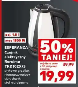 Kaufland ESPERANZA Czajnik elektryczny Roraima TKK102X/S oferta