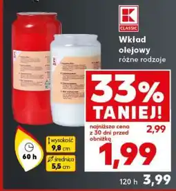 Kaufland Wkład olejowy różne rodzaje oferta