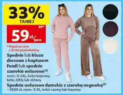 Auchan Spodnie lub bluza dresowa z kapturem Fendi lub spodnie szerokie welurowe oferta