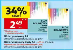 Auchan Blok rysunkowy biały A3 oferta