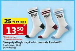 Auchan Skarpety długie męskie lub damskie Everlast oferta