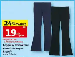 Auchan Legginsy dziewczęce o rozszerzanym kroju oferta