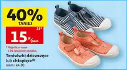 Auchan Tenisówki dziewczęce lub chłopięce oferta