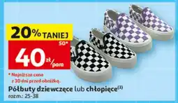 Auchan Półbuty dziewczęce lub chłopięce oferta