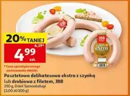 Auchan Pasztetowa delikatesowa ekstra z szynką lub drobiowa z filetem, JBB oferta
