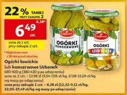 Auchan Ogórki łowickie lub konserwowe Urbanek oferta