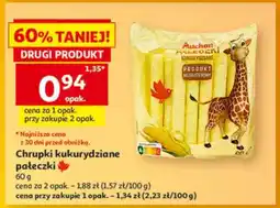 Auchan Chrupki kukurydziane pałeczki oferta