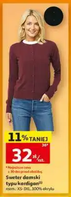 Auchan SWETER DAMSKI TYPU KARDIGAN oferta