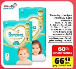 Carrefour Pieluchy dziecięce PREMIUM CARE PAMPERS oferta