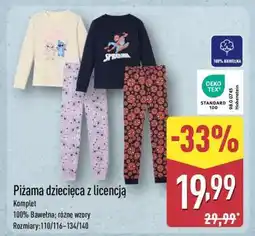 ALDI Piżama dziecięca z licencją oferta