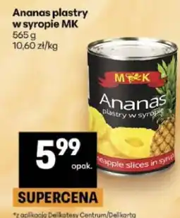 Delikatesy Centrum Ananas plastry w syropie MK oferta