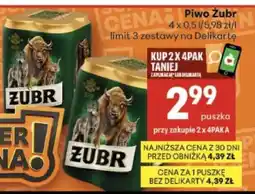Delikatesy Centrum Piwo ŻUBR oferta
