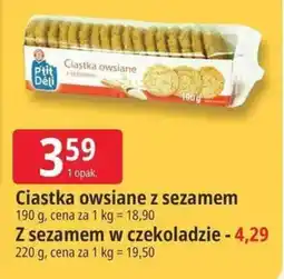 E.Leclerc Ciastka owsiane z sezamem oferta