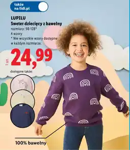 Lidl LUPILU Sweter dziecięcy z bawełny oferta
