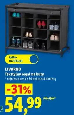 Lidl LIVARNO Tekstylny regał na buty oferta