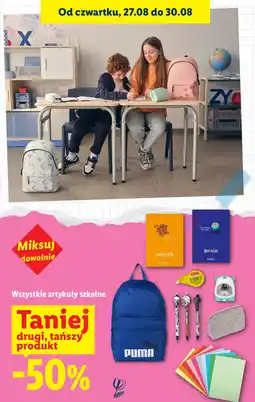 Lidl Wszystkie artykuły szkolne oferta
